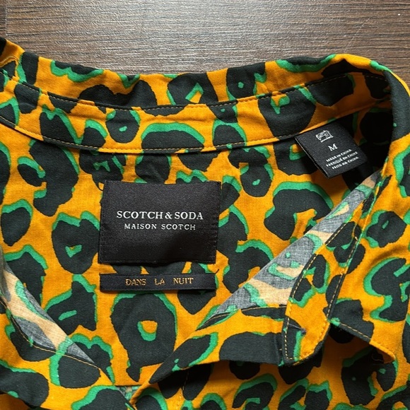 Scotch & Soda maison scotch animal print button down long sleeve - Picture 1 of 8